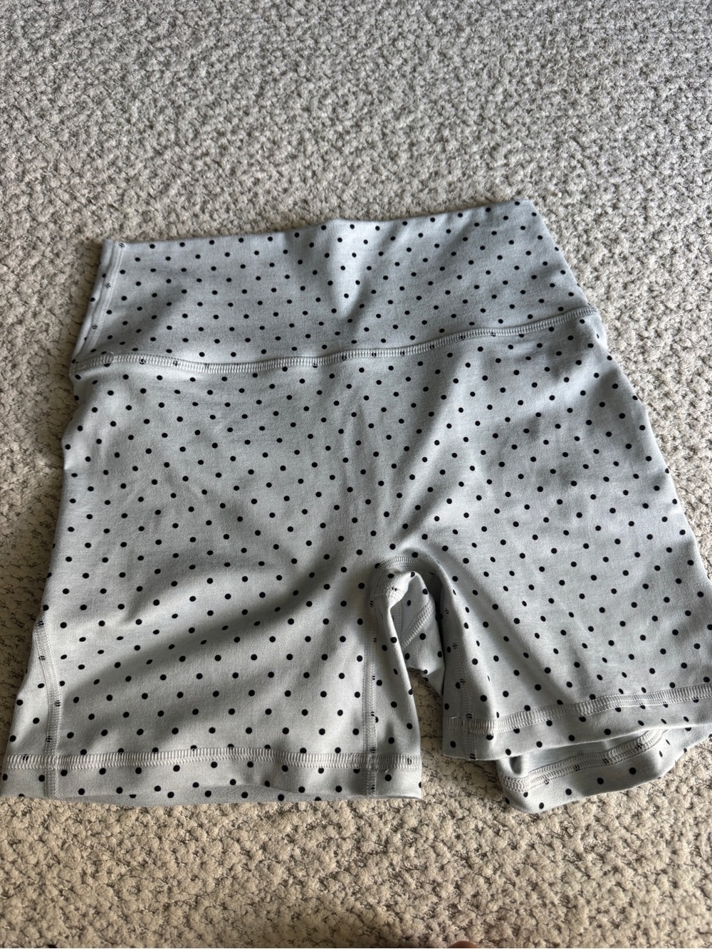 Fleo Light blue navy  Polka Dot High Waist Athletic Shorts